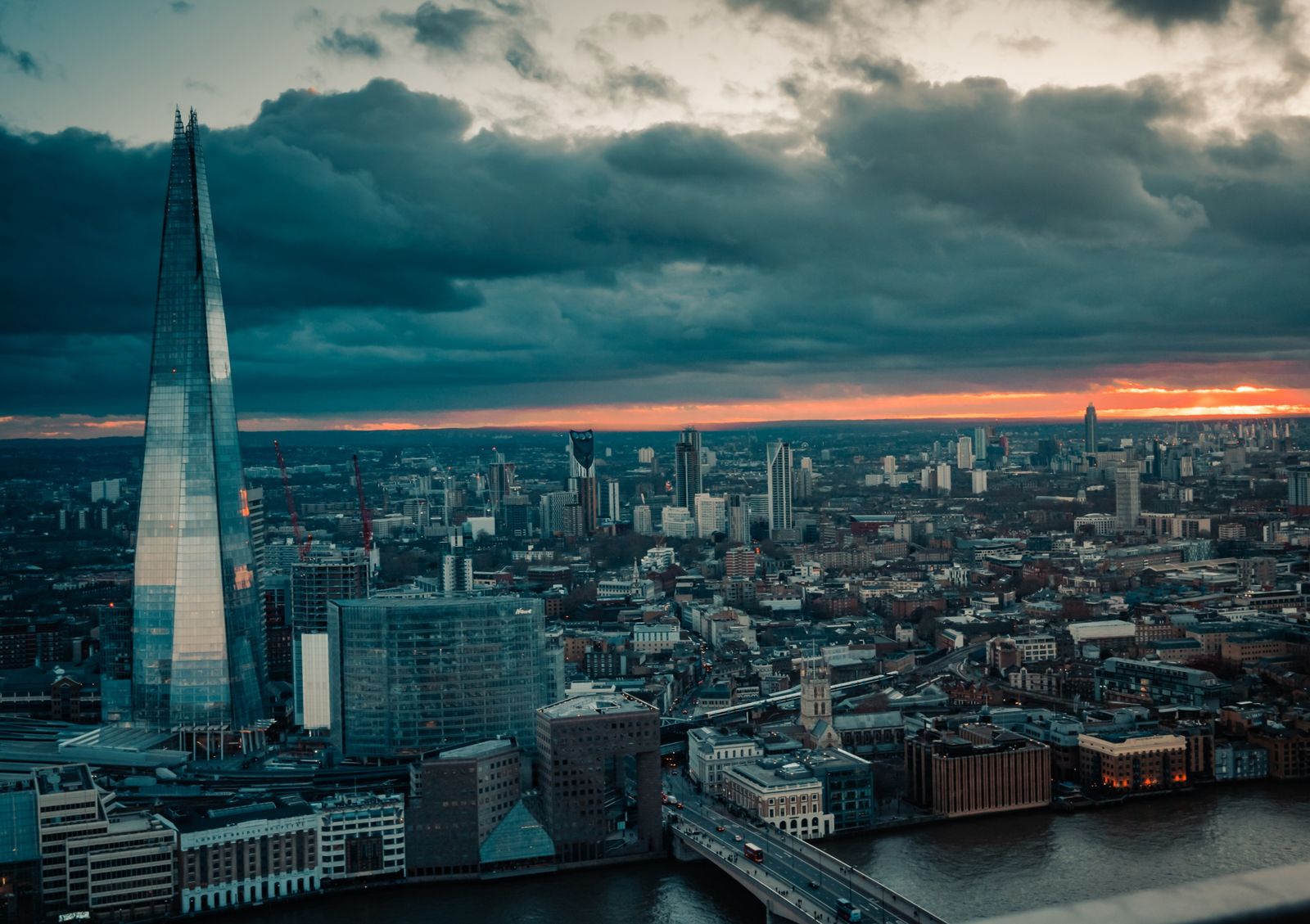 London at dusk