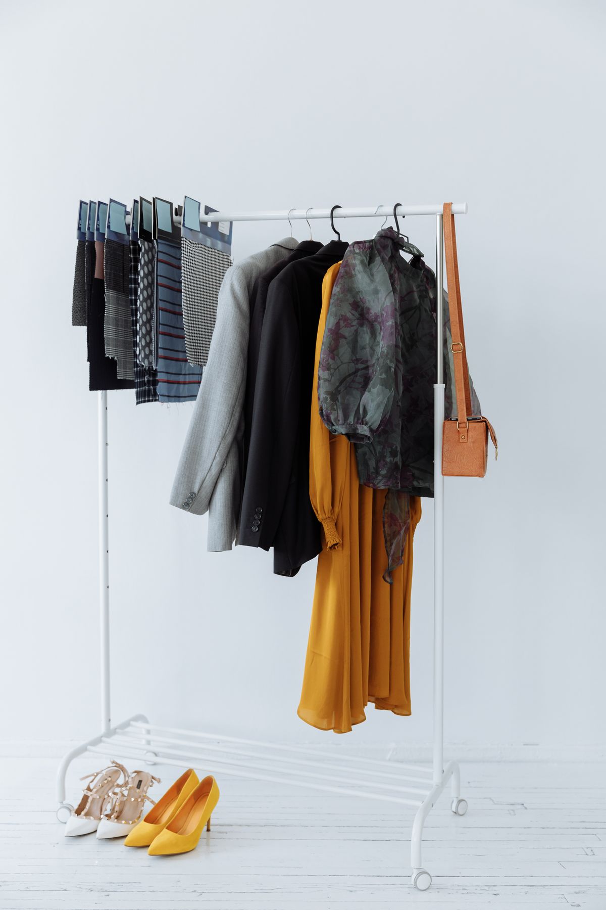Wardrobe rail before a premiere